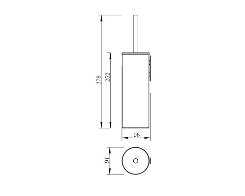 Настенный ершик для унитаза,белый матовый FELICE F 0613 BIANCO OPACO