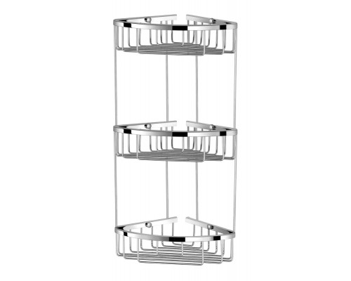 Угловая полка для ванной комнаты тройная,хром FELICE F 03 CROMO