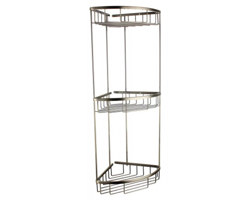 Угловая полка для ванной комнаты тройная,бронза FELICE F 03 BRONZO