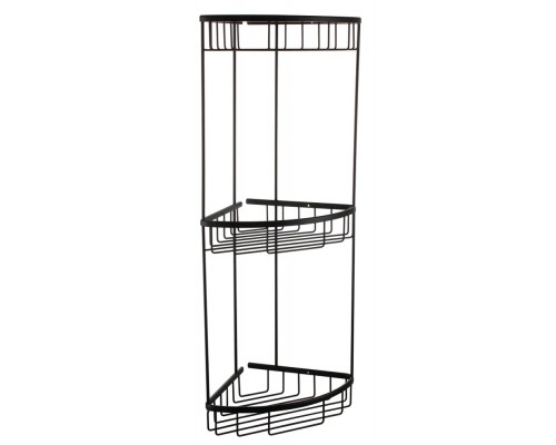 Угловая полка для ванной комнаты тройная,черный матовый FELICE F 03 NERO OPACO