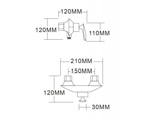 Смеситель для ванны с душем,хром FELICE 9080 CROMO