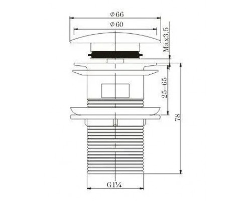 Донный клапан для раковины,бронза FELICE V-4 BRONZO