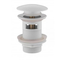 Донный клапан для раковины с переливом,белый FELICE V-4 B