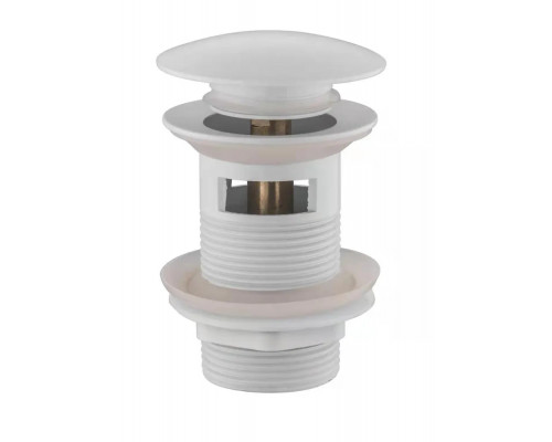 Донный клапан для раковины с переливом,белый FELICE V-4 B