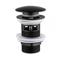 Донный клапан для раковины с переливом,черный матовый FELICE V-4 NERO OPACO
