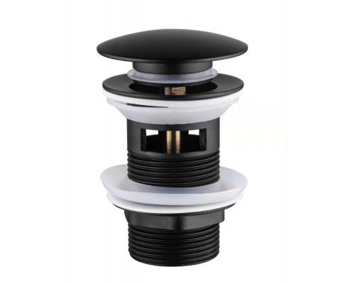Донный клапан для раковины с переливом,черный матовый FELICE V-4 NERO OPACO