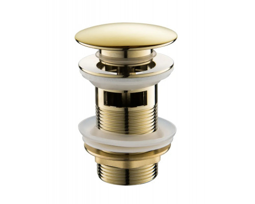 Донный клапан для раковины с переливом,золото глянец FELICE V-4 ORO