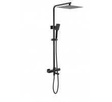 Душевая система с тропическим душем и термостатом,черный матовый FELICE 1160 NERO OPACO