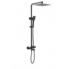Душевая система с тропическим душем и термостатом,черный матовый FELICE 1160 NERO OPACO