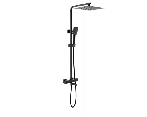 Душевая система с тропическим душем и термостатом,черный матовый FELICE 1160 NERO OPACO