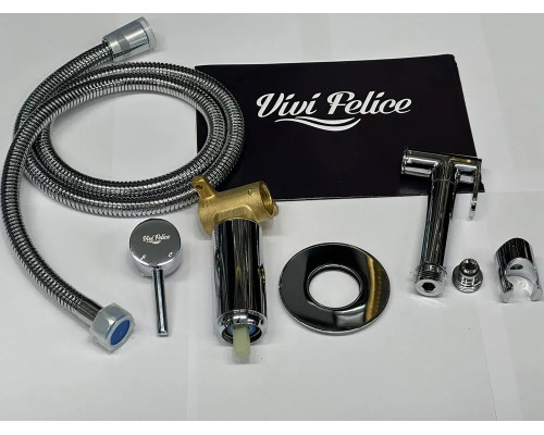 Встраиваемый гигиенический душ со смесителем,хром FELICE 2515