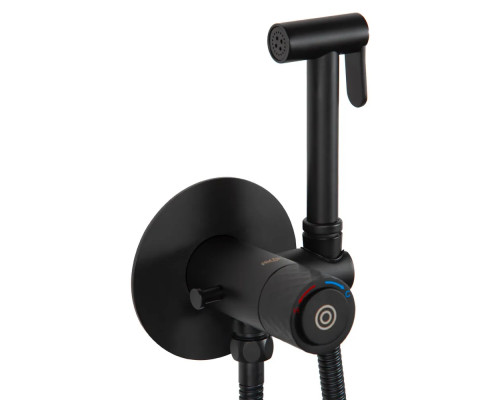 Гигиенический душ со смесителем с термостатом встраиваемый, Черный матовый FELICE 4515 NERO OPACO