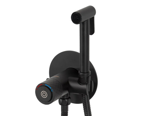 Гигиенический душ со смесителем с термостатом встраиваемый, Черный матовый FELICE 4515 NERO OPACO