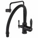 Смеситель для кухни с краном для питьевой воды и гибким изливом,черный матовый FELICE 1920 N NERO OPACO
