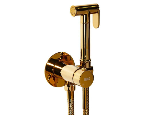 Встраиваемый гигиенический душ со смесителем,золото глянцевое FELICE 2515 ORO