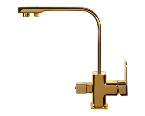 Смеситель для кухни с краном для питьевой воды,золото глянец FELICE 1617-11 ORO