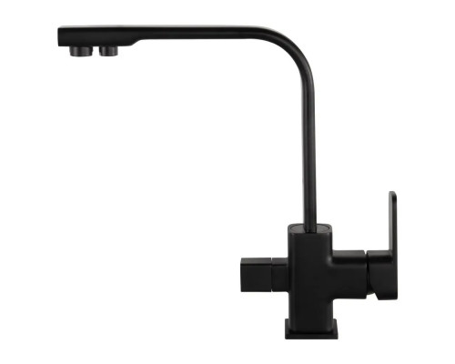 Смеситель для кухни с краном для питьевой воды,черный матовый FELICE 1617-10 NERO OPACO