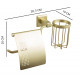 Держатели для туалетной бумаги закрытый с держателем для освежителя воздуха,матовое золото FELICE FL 1007-S ORO OPACO
