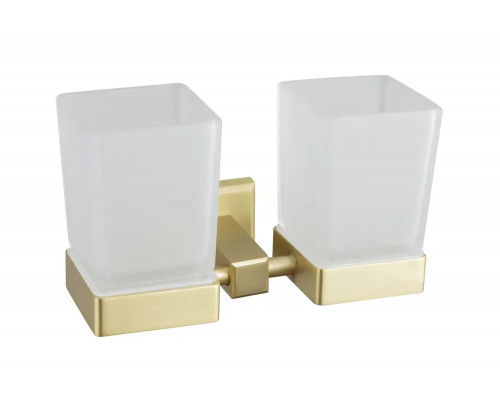 Стакан двойной для ванной комнаты подвесной,матовое золото FELICE FL 1029 ORO OPACO