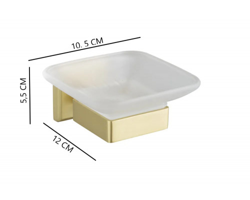 Мыльница настенная стеклянная,матовое золото FELICE FL 1015 ORO OPACO