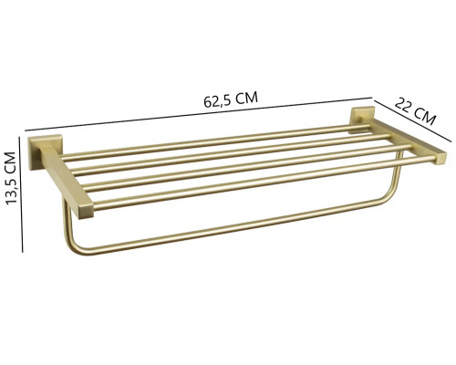 Полка для полотенец в ванную комнату,матовое золото FELICE FL 1036 ORO OPACO