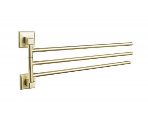 Поворотный держатель для полотенец тройной,матовое золото FELICE FL 1023 ORO OPACO