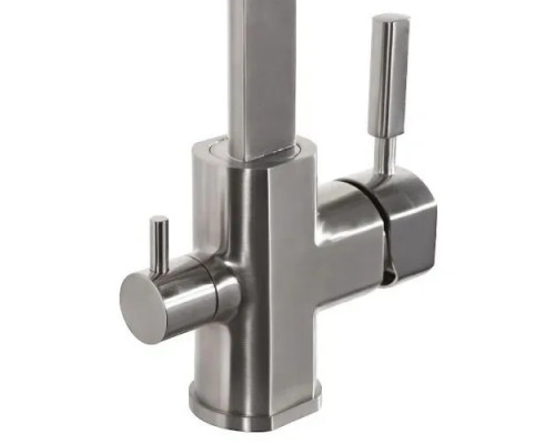 Смеситель для кухни с краном для питьевой воды ,никель FELICE 1516-2 NICHEL