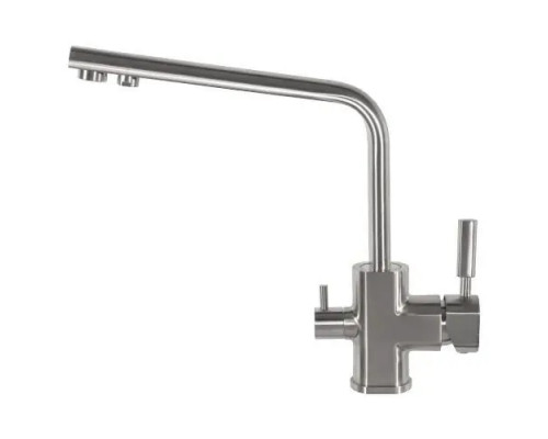 Смеситель для кухни с краном для питьевой воды ,никель FELICE 1516-2 NICHEL