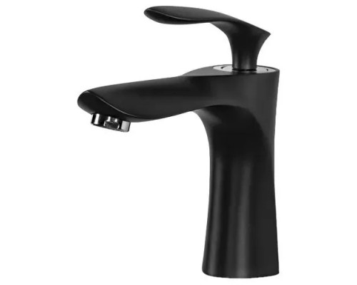 Смеситель для раковины,черный матовый с хром ручкой FELICE 9030 NERO OPACO