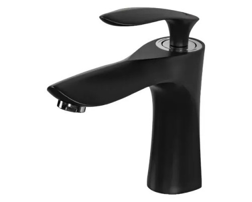 Смеситель для раковины,черный матовый с хром ручкой FELICE 9030 NERO OPACO