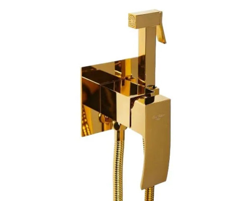 Встраиваемый гигиенический душ со смесителем,золото глянцевое FELICE 1010 ORO