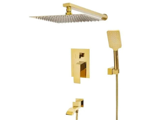 Встраиваемая душевая система для ванны и душа,золото глянцевое FELICE 1020 ORO