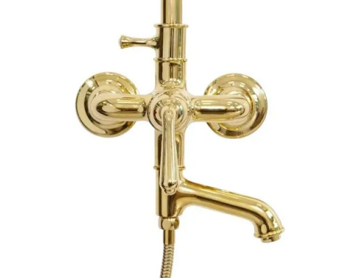 Душевая система с тропическим душем и смесителем,золото глянец FELICE 0560 ORO