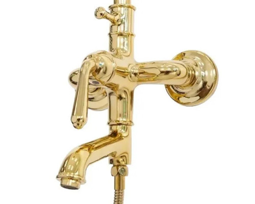 Душевая система с тропическим душем и смесителем,золото глянец FELICE 0560 ORO