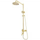 Душевая система с тропическим душем и смесителем,золото глянец FELICE 0560 ORO