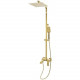 Душевая система с тропическим душем и смесителем,золото глянец FELICE 1060 ORO