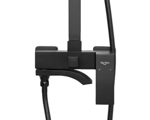 Душевая система с тропическим душем и смесителем,черный матовый FELICE 1060 NERO OPACO