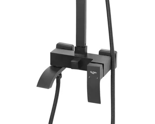 Душевая система с тропическим душем и смесителем,черный матовый FELICE 1060 NERO OPACO