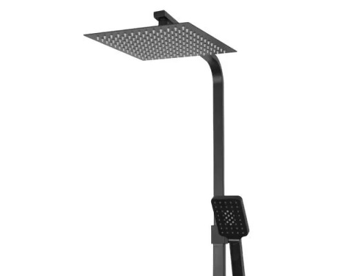 Душевая система с тропическим душем и смесителем,черный матовый FELICE 1060 NERO OPACO