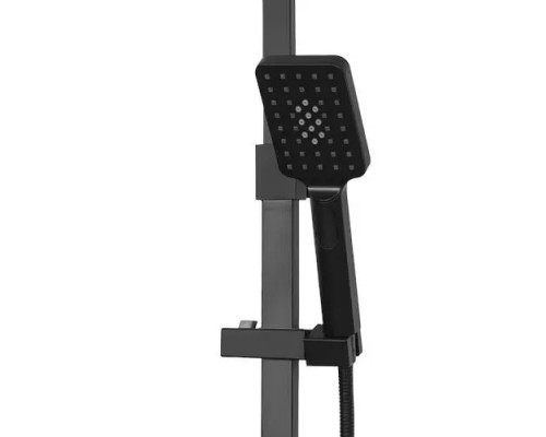 Душевая система с тропическим душем и смесителем,черный матовый FELICE 1060 NERO OPACO