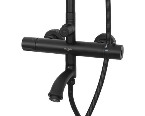 Душевая система с тропическим душем и термостатом,черный матовый FELICE 1260 NERO OPACO