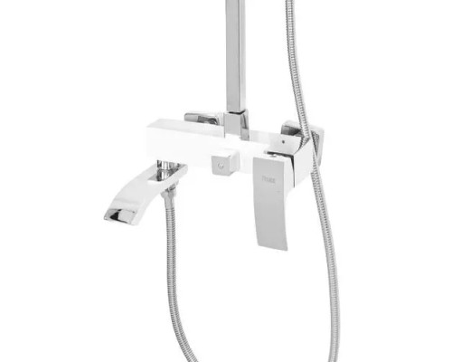 Душевая система с тропическим душем и смесителем белый хром FELICE 1060 B CROMO-BIANCO