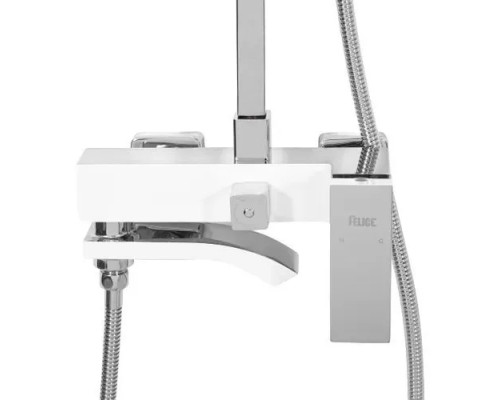 Душевая система с тропическим душем и смесителем белый хром FELICE 1060 B CROMO-BIANCO