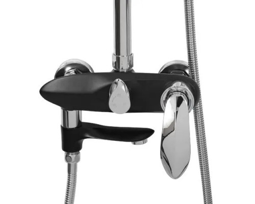 Душевая система с тропическим душем и смесителем,черный мат FELICE 9060 NERO OPACO