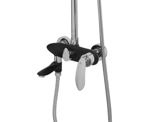 Душевая система с тропическим душем и смесителем,черный мат FELICE 9060 NERO OPACO