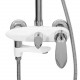 Душевая система с тропическим душем и смесителем,хром белый FELICE 9060 B CROMO BIANCO