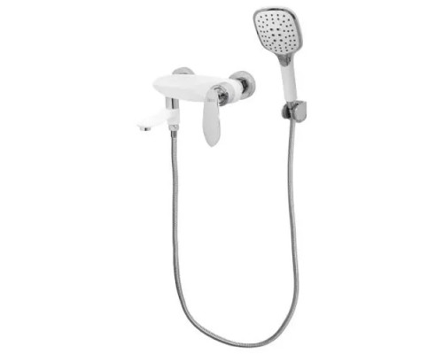 Смеситель для ванны с душем,белый/хром FELICE 9040 B CROMO BIANCO