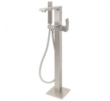 Напольный смеситель для ванны отдельностоящий с лейкой,никель FELICE 1050 NICHEL