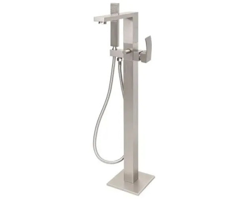 Напольный смеситель для ванны отдельностоящий с лейкой,никель FELICE 1050 NICHEL