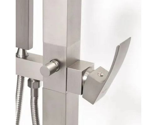 Напольный смеситель для ванны отдельностоящий с лейкой,никель FELICE 1050 NICHEL